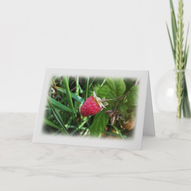 Tarjeta Una frambuesa madura (Anverso)