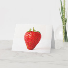 Tarjeta Una gccna de fresa roja