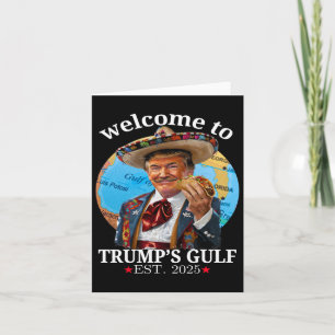 Tarjeta Una graciosa camiseta de Trump, bienvenido al Golf