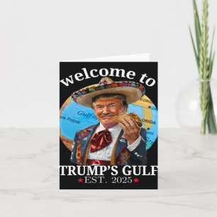 Tarjeta Una graciosa camiseta de Trump, bienvenido al Golf
