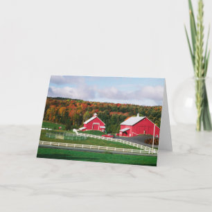 Tarjeta Una granja en Vermont cerca de Peacham.