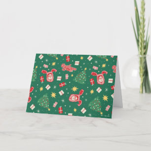Tarjeta Una historia de Navidad   Patrón de icono de Navid