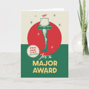 Tarjeta Una historia de Navidad Premio Mayor Lámpara de