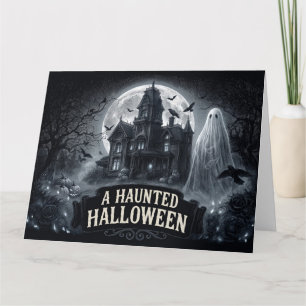 Tarjeta Una ilustración gótica vintage de Halloween embruj