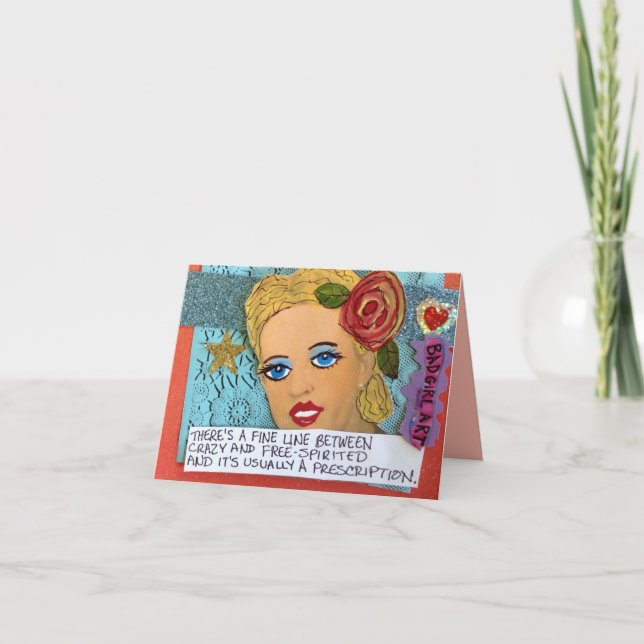 TARJETA UNA LÍNEA FINA DE NOTECARD-THERE ENTRE (Anverso)