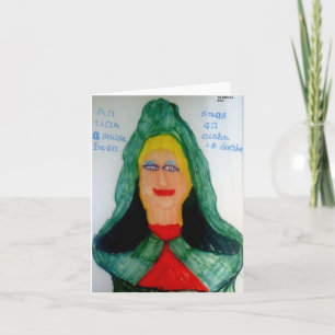 Tarjeta Una llama de una mujer (gaélico) notecard