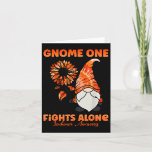 Tarjeta Una lucha sola contra la leucemia Naranja Ribbon