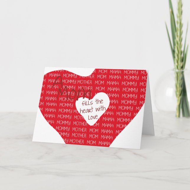 Tarjeta Una mamá... (Anverso)