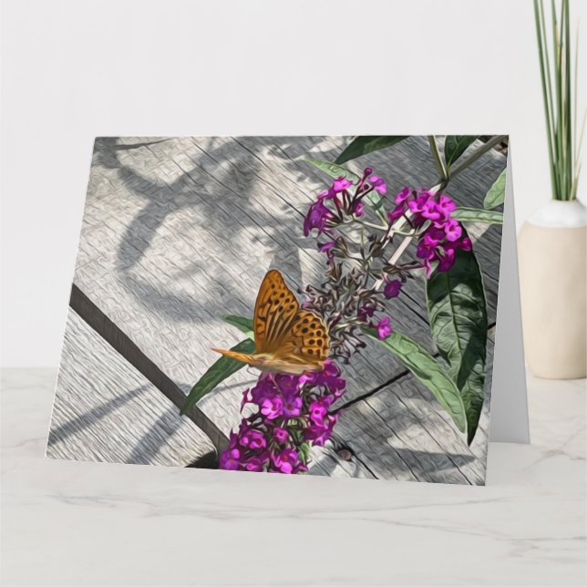 Tarjeta Una mariposa amarilla (Anverso)