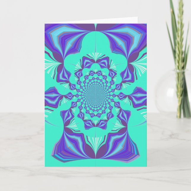 Tarjeta ¡Una mezcla de Kaleidoscope y Mandala Art! (Anverso)