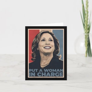 Tarjeta Una Mujer A Cargo De Una Mujer Kamala Harris Por E