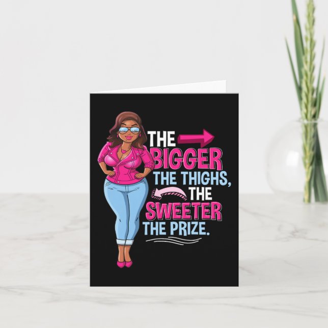 Tarjeta Una mujer negra afroamericana divertida (Anverso)