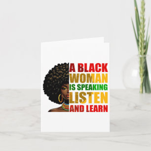 Tarjeta Una Mujer Negra Habla Escuchar Y Aprender Afrocen