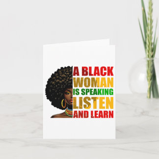 Tarjeta Una Mujer Negra Habla Escuchar Y Aprender Afrocen