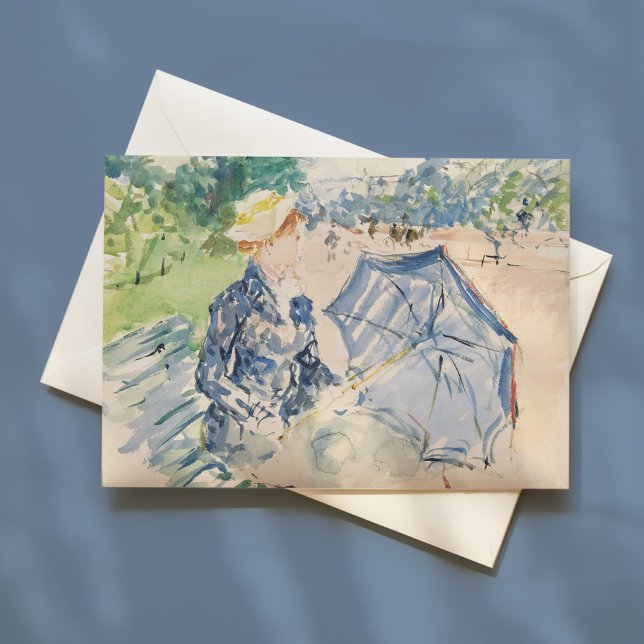 Tarjeta Una mujer sentada en un banco | Berthe Morisot (Subido por el creador)