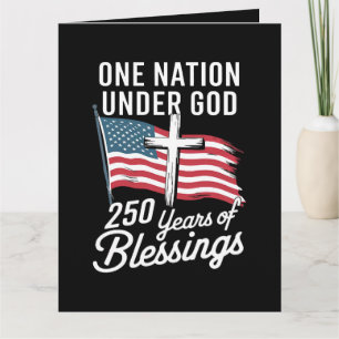 Tarjeta Una Nación Bajo Dios 250 Años