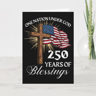 Tarjeta Una Nación Bajo Dios 250 Años 250 Aniversario U