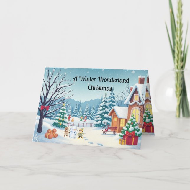 Tarjeta Una Navidad de Cuento de Hadas (Anverso)