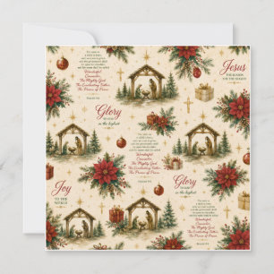 Tarjeta Una noche de milagros La Natividad de Navidad