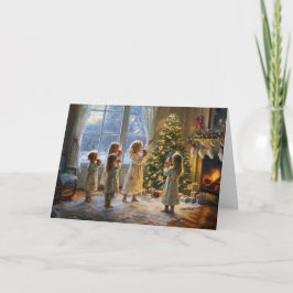 Tarjeta Una noche de Navidades acogedores