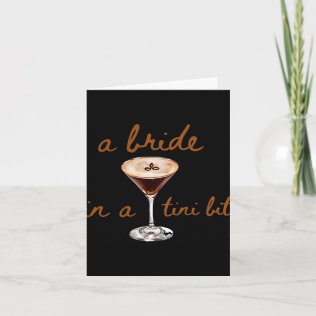 Tarjeta Una Novia Con Un Estilo De Café Tini (Anverso)
