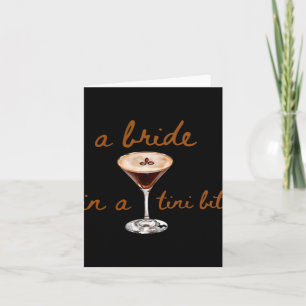 Tarjeta Una Novia Con Un Estilo De Café Tini