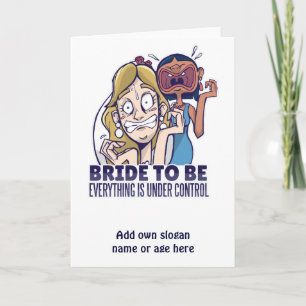 Tarjeta Una Novia Graciosa Para Que Todo Esté Bajo Control