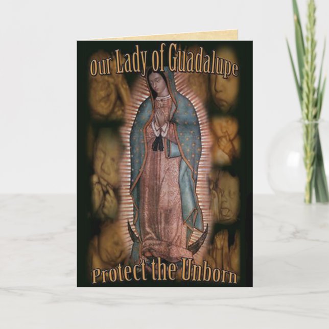 Tarjeta Una Oración A Nuestra Señora De Guadalupe (Anverso)