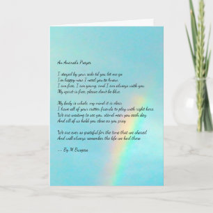 Tarjeta Una oración animal - Arcoiris -
