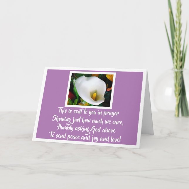 Tarjeta Una oración para alguien especial (Anverso)
