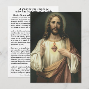 Tarjeta Una oración para alguien que se ha suicidado