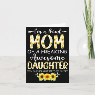 Tarjeta Una orgullosa mamá de hija divertido día de la mad