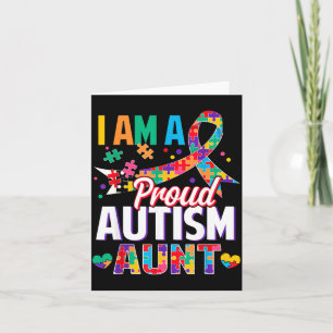 Tarjeta Una orgullosa tía de autismo pieza de rompecabezas