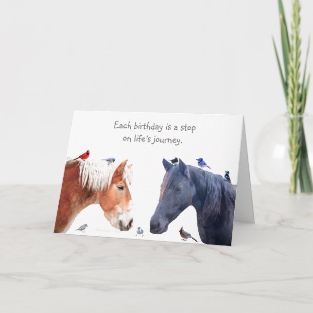 Tarjeta Una parada en el viaje de la vida: Feliz (Anverso)