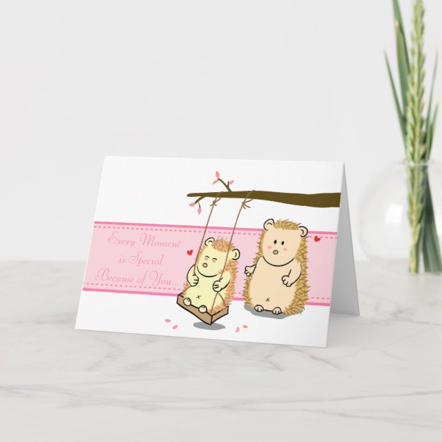 Tarjeta Una pareja de Personalizado de amor, Hedgehog, ena (Anverso)