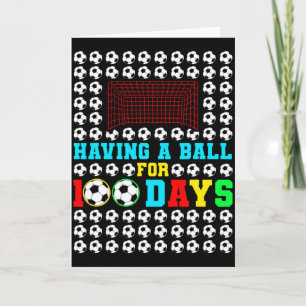 Tarjeta Una pelota para 100 días de diversión niños niños 