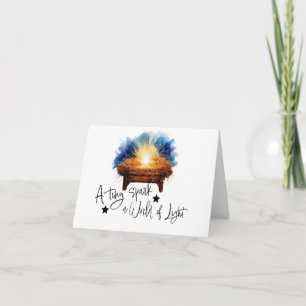 Tarjeta Una pequeña chispa un mundo de Luz pesebre de Navi
