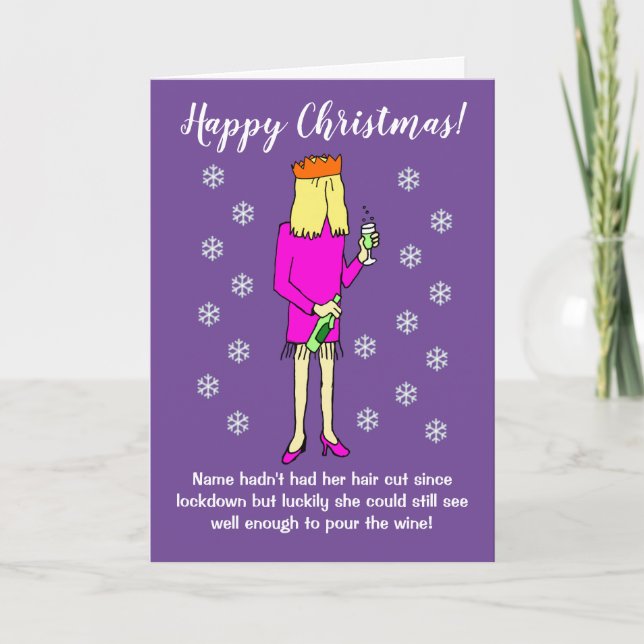 Tarjeta Una Personalizado divertida que bebe Navidades de  (Anverso)