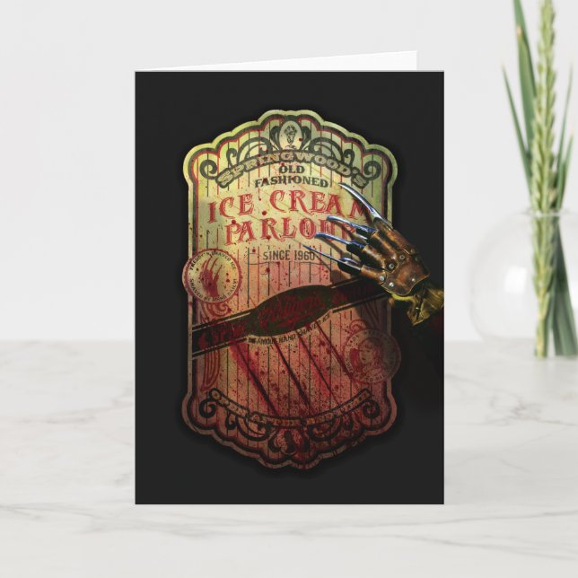 Tarjeta Una pesadilla en Elm Street | Heladería de Springw (Anverso)