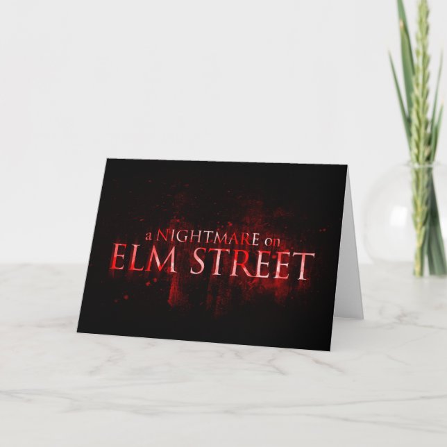 Tarjeta Una pesadilla en Elm Street | Texto sangriento (Anverso)