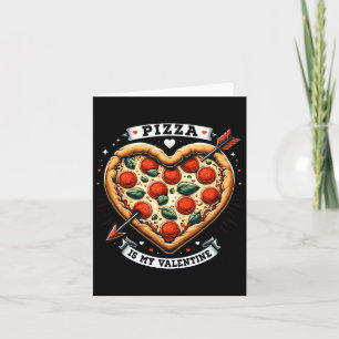 Tarjeta Una pizza divertida es mi pagina de San Valentín