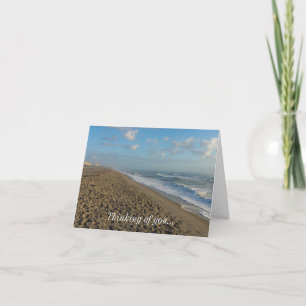 Tarjeta Una Playa De Cacao Pensando En Ti