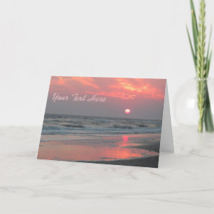 Tarjeta Una puesta del sol perfecta - isla del roble, NC
