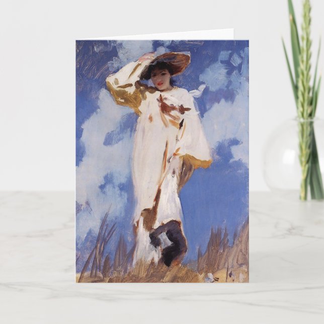Tarjeta Una ráfaga del viento de John Singer Sargent (Anverso)