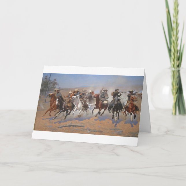 Tarjeta Una rociada para la madera de Federico Remington (Anverso)