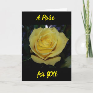 TARJETA UNA "ROSA AMARILLA HERMOSA" PARA "NUESTRO ANIVERSA