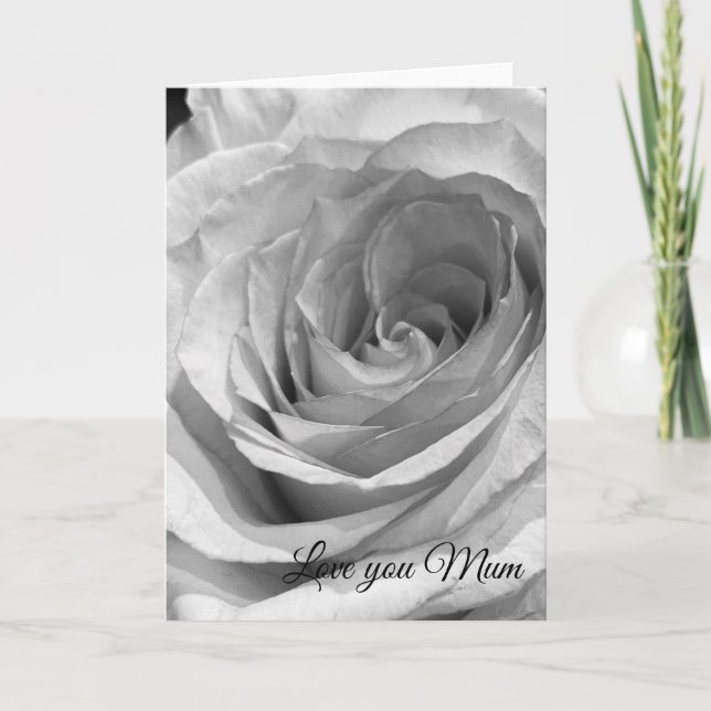 Tarjeta Una rosa para mamá (Anverso)
