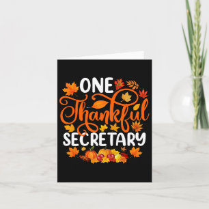 Tarjeta Una secretaria agradecida Divertido otoño Día de A