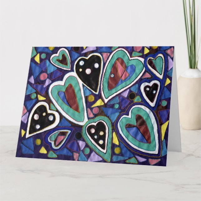 Tarjeta Una selección de corazones (Anverso)