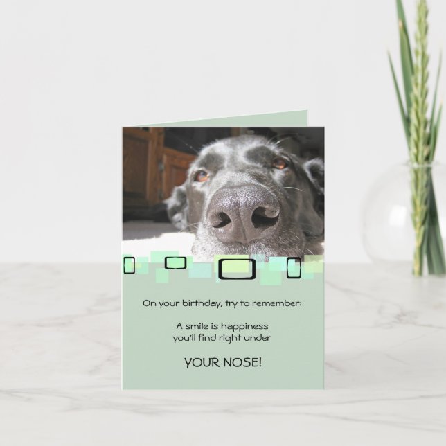 Tarjeta Una sonrisa es felicidad que usted encuentra (Anverso)